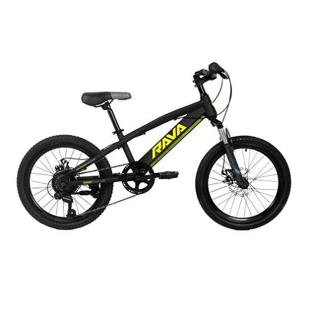 Bicicleta JPP Rava Pressure Jr Aro 20 7 Velocidades Shimano Preto E Amarelo