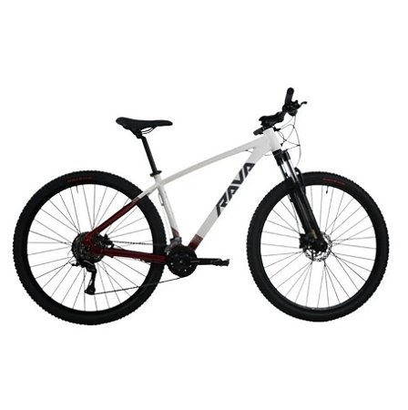 Bicicleta JPP Rava Rakan Aro 29 16 Velocidades Shimano Branco E Vermelho