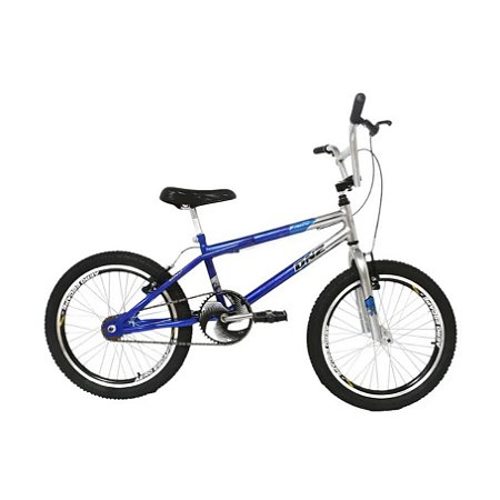 Bicicleta DNZ Aro 20 Cross Freestyle Azul E Cromado