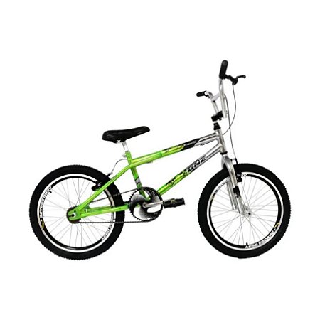 Bicicleta DNZ Aro 20 Cross Freestyle Verde E Cromado