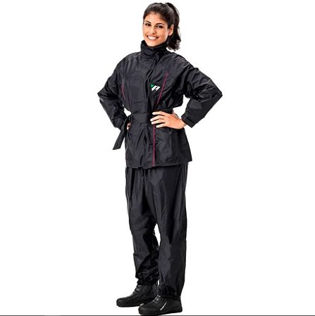 Capa De Chuva Feminino Pantaneiro De Nylon Com Forro Preto G