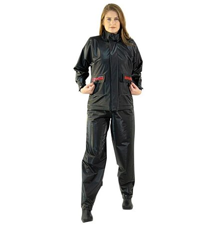 Conjunto Protercapas Capa De Chuva PVC Feminino Serrana G