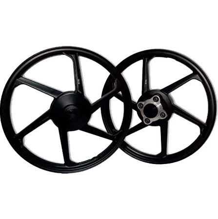 Aro Liga Leve BHD Titan/Fan 125 2000 A 2008 Freio A Tambor Mod 6 Pontas Preto