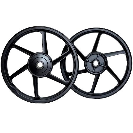 Aro Liga Leve BHD Titan 150 ES/KS 2004 A 2013 / Start 160 Freio A Tambor Mod 6 Pontas Preto