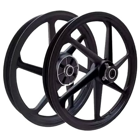 Aro Liga Leve BHD Factor 125/125I/150 Fazer 150 Freio A Disco Mod 6 Pontas Preto