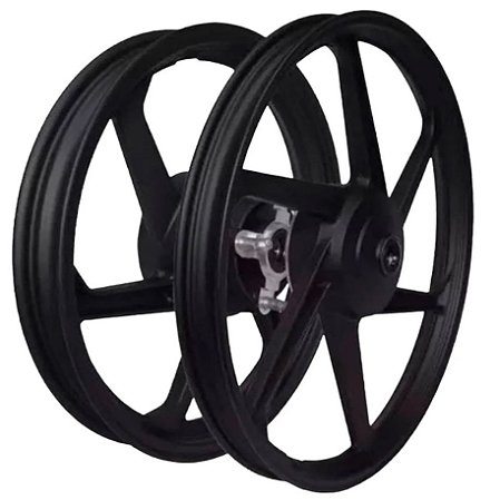 Aro Liga Leve BHD Pop 100 / Pop 110 / Pop 110i 2007 A 2024 Freio A Tambor Mod 6 Pontas Preto