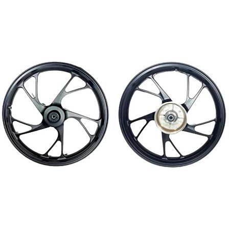 Aro Liga Leve BHD Titan 160 2015 A 2024 Freio A Disco Mod Pé Galinha Preto