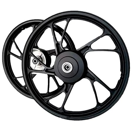 Aro Liga Leve BHD Titan 150 ES/KS 2004 A 2013 / Start 160 Freio A Tambor Mod Pé Galinha Preto