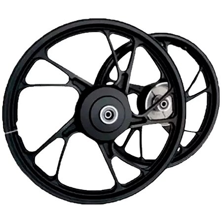 Aro Liga Leve BHD Biz 100/110/110I/125 KS Freio A Tambor Mod Pé Galinha Preto