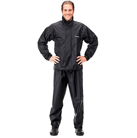 Capa De Chuva Pantaneiro Nylon Com Gola Preto GG