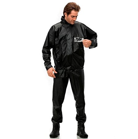 Capa De Chuva Pantaneiro Tornado Com Gola E Bolso Preto P