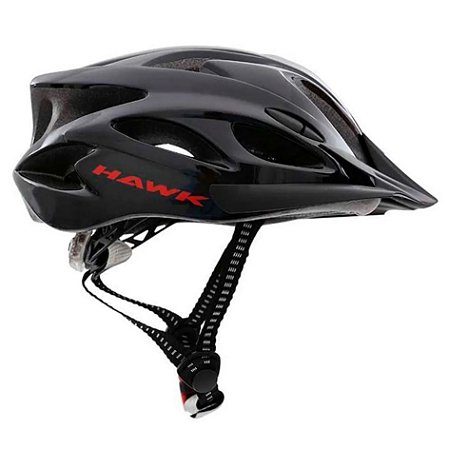 Capacete Para Ciclista Hawk Com Pisca Preto G