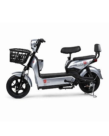 BICICLETA ELETRICA GICIN SK8 ARO 14 500WH 48V CINZA
