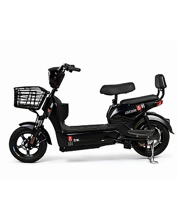 BICICLETA ELETRICA GICIN SK8 ARO 14 500WH 48V PRETA