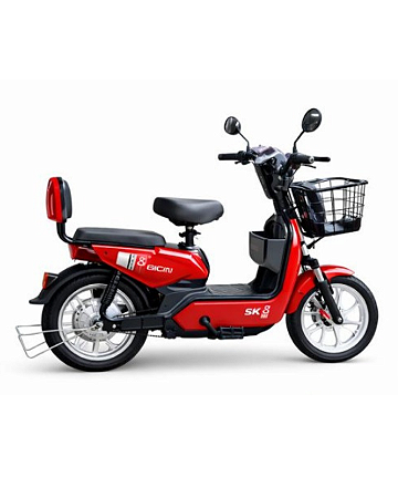 BICICLETA ELETRICA GICIN SK8 ARO 16 500WH 48V VERMELHA