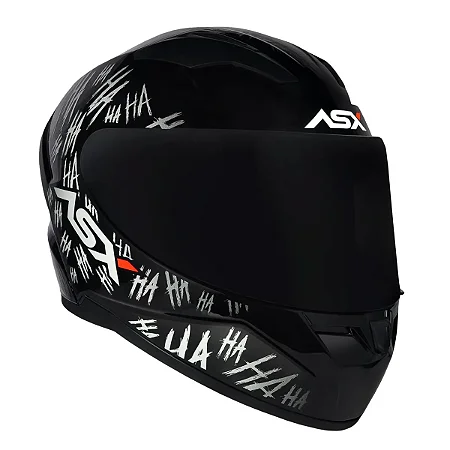 CAPACETE ASX CITY FUN BRILHO PRETO/BRANCO 62/XL