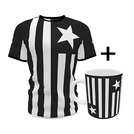 Kit Camisa Bandeira do Botafogo + Caneca