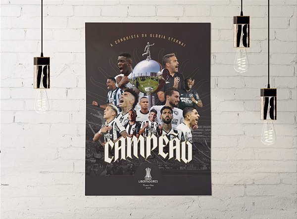 Quadro Futebol Botafogo Campeão Da Libertadores 2024