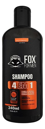 Shampoo 4 em 1 Fox For Man 240 ml