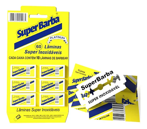 Lâmina de Barbear Super Barba Platinum