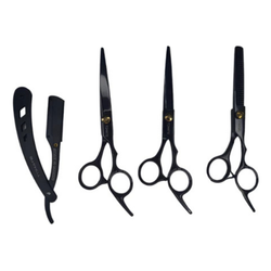 Kit de Tesouras de Barbeiro Profissional