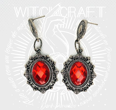 Brinco Raven - vermelho