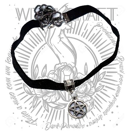 Choker pentagrama sparkle
