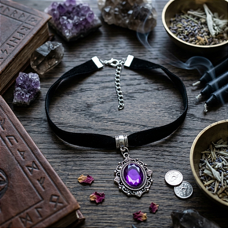 Choker camafeu raven - roxo