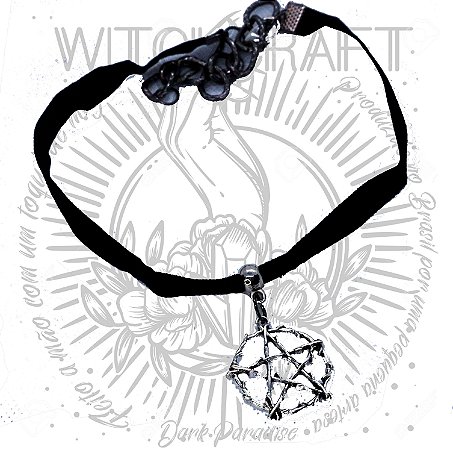 Choker em veludo Green Witch