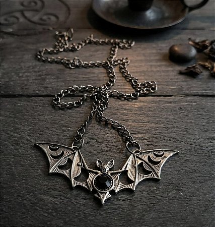 Pingente Moon bat - preto