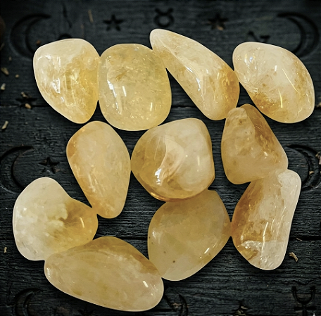 Pedra citrino rolada (unidade)