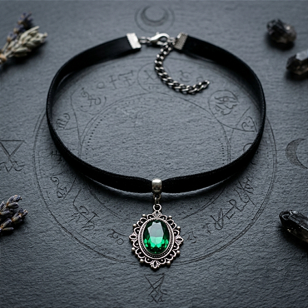 Choker camafeu raven - verde