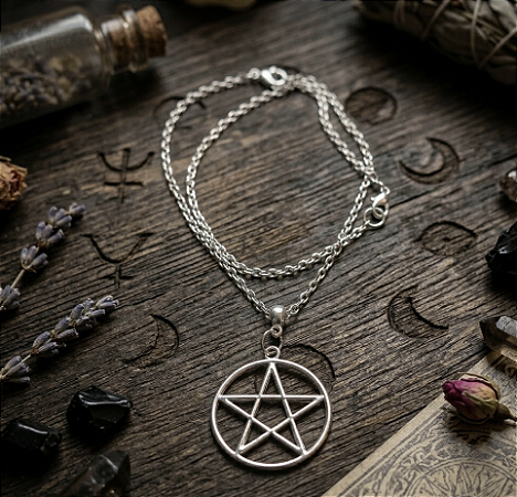Pingente Pentagrama Metal Grande