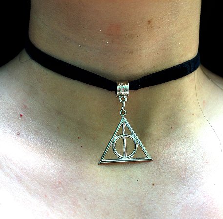 Chocker em veludo relíquias da morte