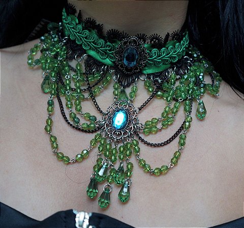 Gargantilha de renda Celtic Forest