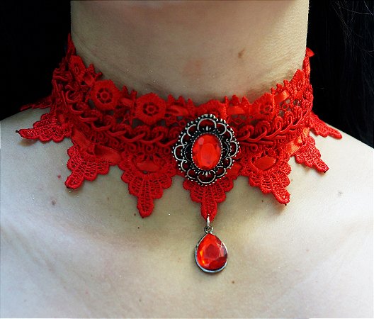 Gargantilha de renda Lady Hell