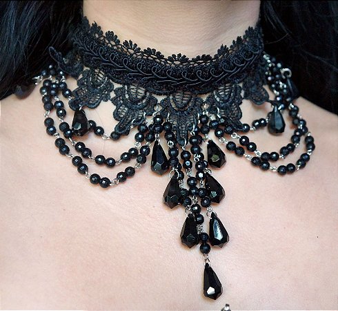 Gargantilha Traditional goth