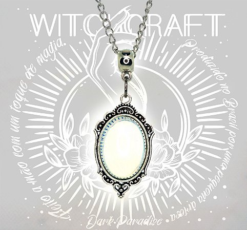 Pingente Camafeu pedra Opalina