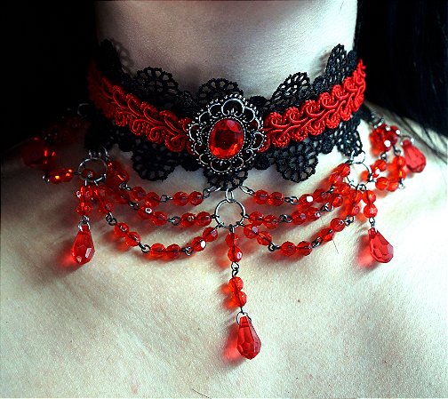 GARGANTILHA DE RENDA FIRE Element