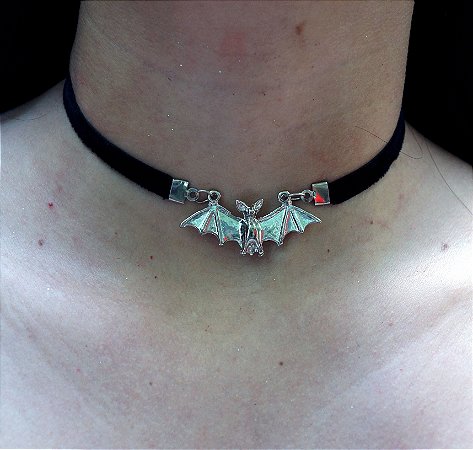 Choker em veludo little bat
