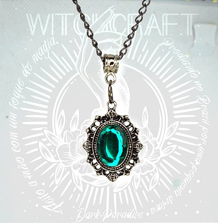 Pingente camafeu Raven - verde