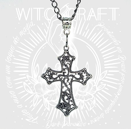 Pingente cruz arabesca