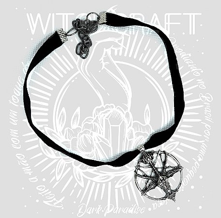 Choker pentagrama Baphomet