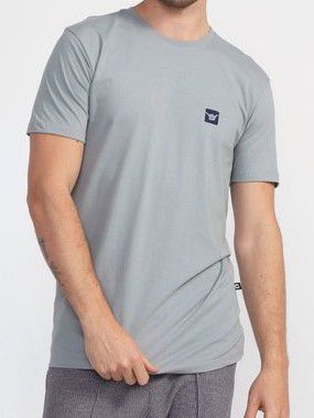 Camiseta Hang Loose HTLS010199 Minilogo Cinza Azulado