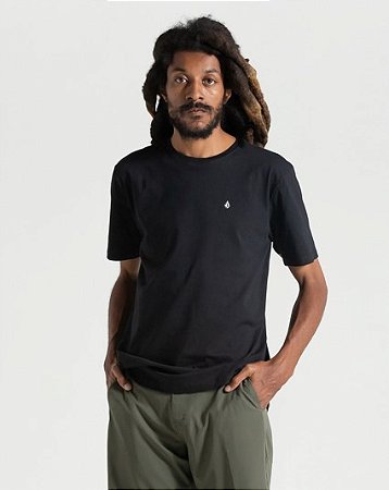 Camiseta Volcom VLTS010708 Preto Stone Blanks