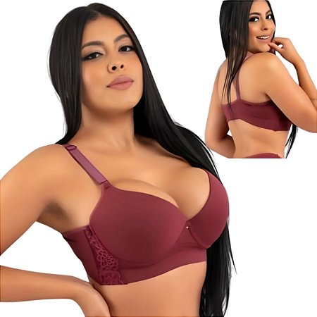 Sutiã Plus Size Reforçado com bojo Barbatana lateral
