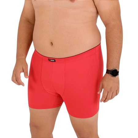 Kit 02 Cuecas Box PLUS SIZE Poliamida Cós Rebatido