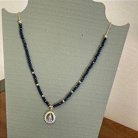 Choker Nossa Senhora Aparecida - Marinho