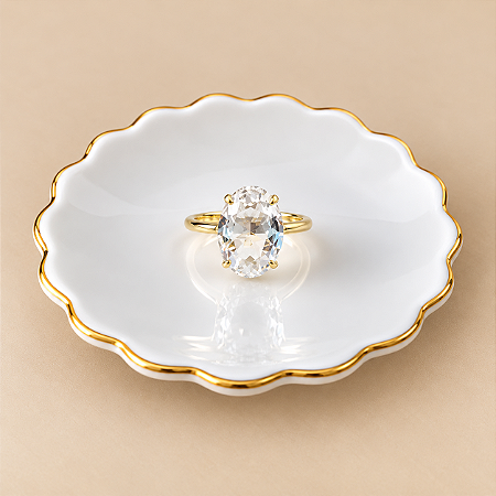 Anel Cristal Oval - Cristal