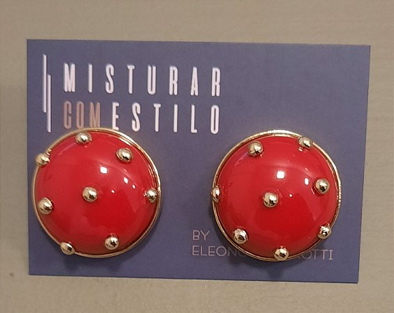 Brinco Bolão Ibiza - Vermelho